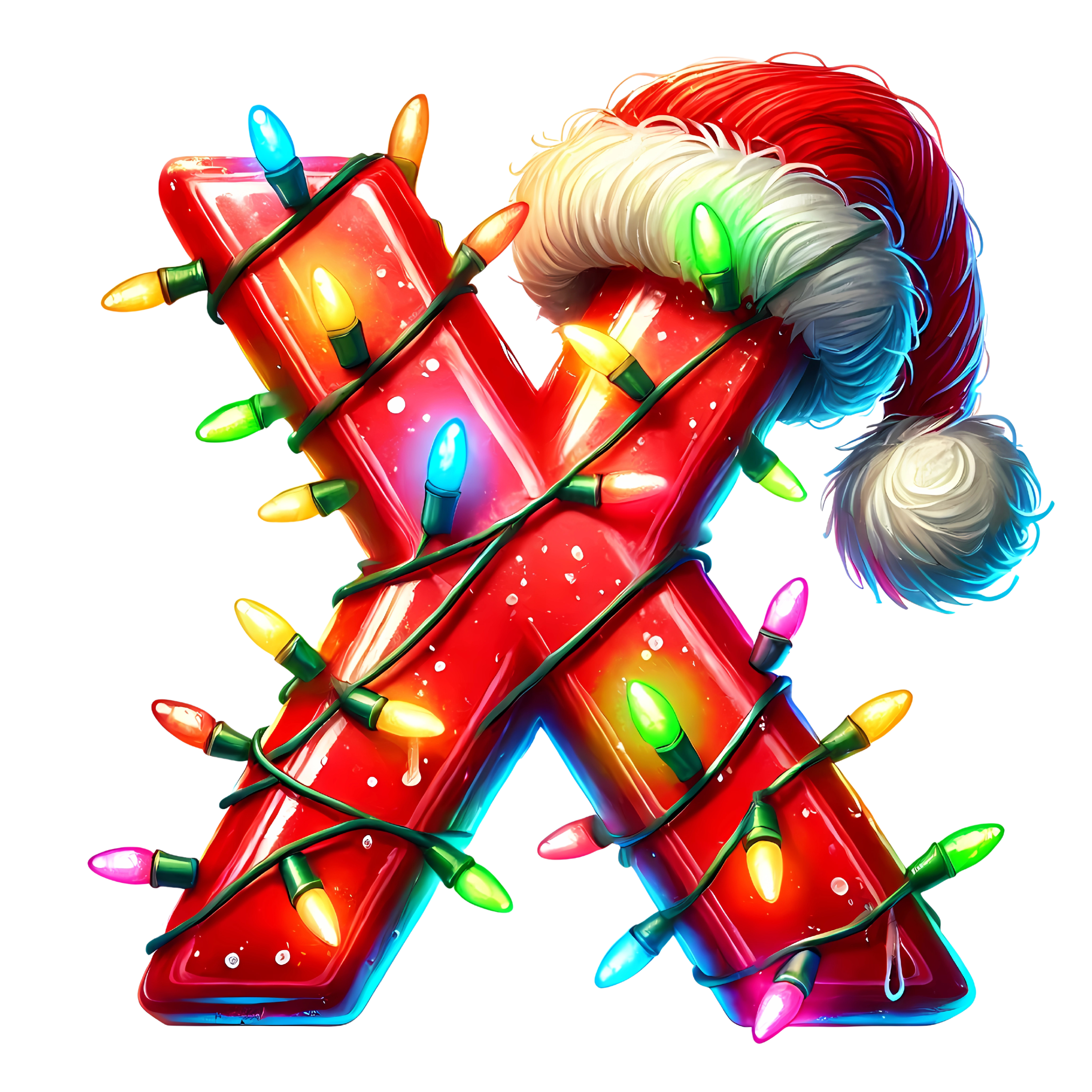 Motive " Christmas BUCHSTABEN Rot " Buchstaben Auswahl für Druck